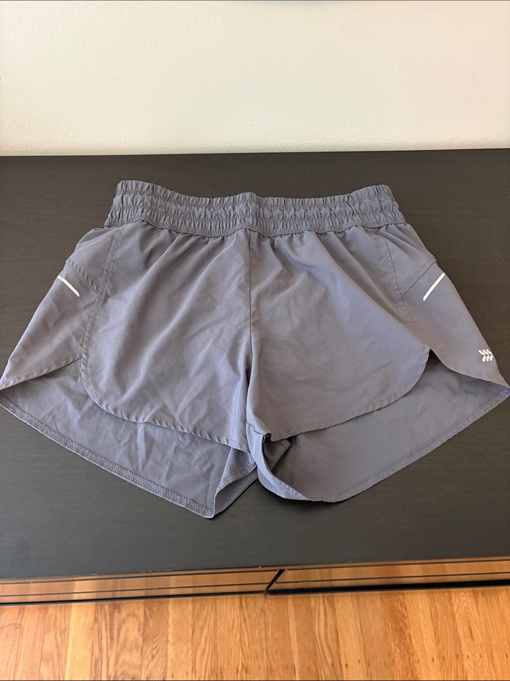 All In Motion Women’s Gray Athletic Running Shorts with Reflective Accents